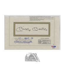 Mickey Mantle Autographed Cut Photo - PSA/DNA LOA