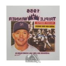 Mickey Mantle Autographed New York Yankees 12x12 Iron-On Patch - PSA/DNA