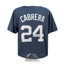 Miguel Cabrera Autographed Detroit Custom Blue Baseball Jersey - JSA