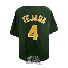 Miguel Tejada Autographed Oakland Custom Green Baseball Jersey - BAS