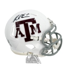 Mike Evans Autographed Texas A&M White Speed Mini Football Helmet - BAS