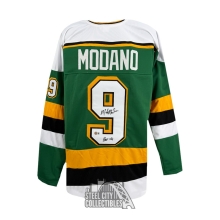 Mike Modano HOF 14 Autographed Dallas Custom Green Hockey Jersey - BAS