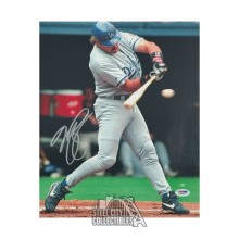 Mike Piazza Autographed Los Angeles Dodgers 11x14 Baseball Photo - PSA/DNA (Swinging)