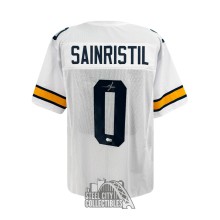 Mike Sainristil Autographed Michigan Custom White Football Jersey - BAS