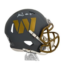 Mike Sainristil Autographed Washington Commanders Slate Mini Football Helmet - BAS