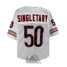 Mike Singletary Autographed Chicago Custom White Football Jersey - BAS