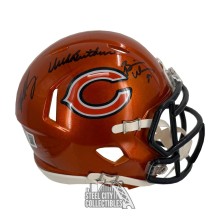 Mike Singletary, Dick Butkus, Brian Urlacher Autographed Chicago Bears Flash Mini Football Helmet - BAS