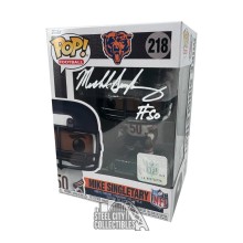 Mike Singletary Full Name #50 Autographed Chicago Funko Pop - BAS (White Ink)