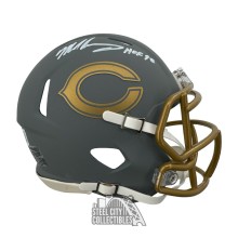 Mike Singletary HOF 98 Autographed Chicago Slate Mini Football Helmet - BAS