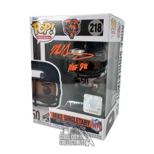 Mike Singletary HOF 98 Autographed Chicago Funko Pop - BAS (Orange Ink)