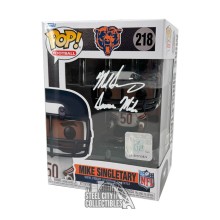 Mike Singletary Samurai Mike Autographed Chicago Funko Pop - BAS (White Ink)