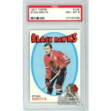 Stan Mikita 1971 Topps Card #125 PSA 8 NM-MT
