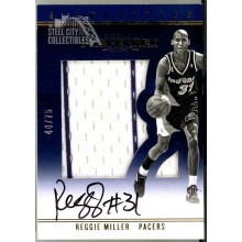 Reggie Miller 2016-17 Panini Preferred Silhouettes Patch Auto Card #57 44/75