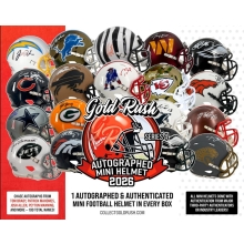 2026 Gold Rush Autographed Mini Helmet Football Edition Series 4 12-Box Case
