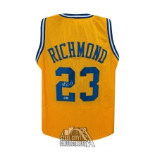 Mitch Richmond Autographed Golden State Custom Gold Basketball Jersey - BAS