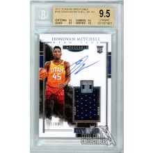 Donovan Mitchell 2017-18 Panini Impeccable Elegance Rookie Jersey Autograph Card #150 77/99 BGS 9.5