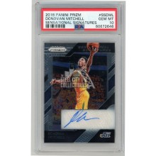 Donovan Mitchell 2018-19 Panini Prizm Sensational Signatures Autograph Card #SS-DML PSA 10 Gem Mint