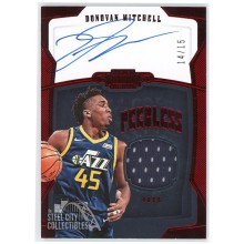 Donovan Mitchell 2018-19 Panini Dominion Peerless Red Patch Auto 14/15