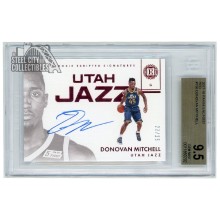 Donovan Mitchell 2017-18 Panini Encased Scripted Signatures Red Rookie Autograph Card #150 23/25 BGS 9.5 Gem Mint