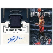 Donovan Mitchell 2017-18 Panini Dominion With Authority Rookie Patch Auto 03/49
