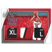 Donovan Mitchell 2022 Panini Chronicles Absolute Triple Relic Card #TOTT-10 1/1