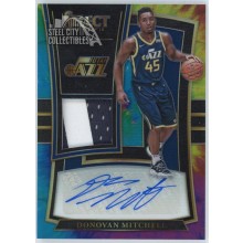 Donovan Mitchell 2017-18 Panini Select Tie-Dye Rookie Patch Autograph Card 21/25