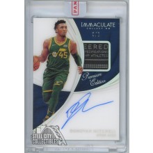 Donovan Mitchell 2018-19 Panini Immaculate Premium Patch Autograph Card 3/3