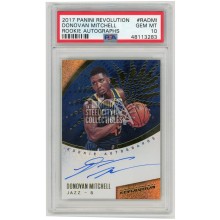 Donovan Mitchell 2017-18 Panini Revolution Rookie Autograph Card #RA-DMI PSA 10 Gem Mint