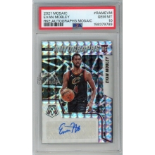 Evan Mobley 2021-22 Panini Mosaic Rookie Autograph Card #RAM-EVM PSA 10