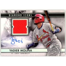 Yadier Molina 2019 Topps Diamond Icons Patch Autograph Card 02/10