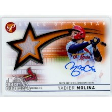 Yadier Molina 2022 Topps Pristine Slice Of A Star Orange Patch Auto Card 16/25