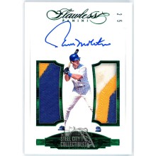 Paul Molitor 2017 Panini Flawless Greats Emerald Dual Patch Autograph Card 2/5