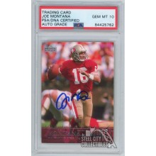 Joe Montana 2001 Upper Deck NFL Legends Autograph Card #75 PSA/DNA 10