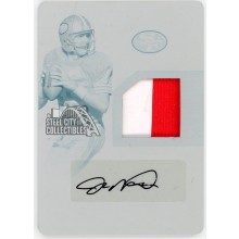 Joe Montana 2017 Panini National Treasures Patch Autograph Printing Plate Card #MS-JMT 1/1 (Back Damage)