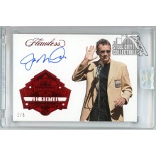 Joe Montana 2017 Panini Flawless Hall of Fame Red Autograph Card #HF-JM 1/5