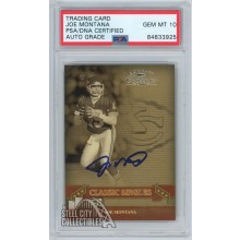 Joe Montana 2006 Donruss Classics Singles Autograph Card #CS-10 PSA/DNA 10