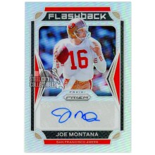 Joe Montana 2021 Panini Prizm Flashback Silver Auto #FA-JM 41/99