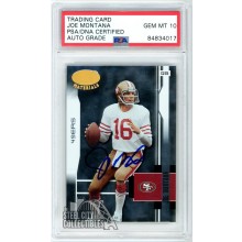 Joe Montana 2003 Leaf Certified Materials Autograph Card #139 PSA/DNA 10