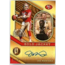 Joe Montana 2021 Panini Gold Standard Gold Jacket Autograph Card #GJ-JM 10/10
