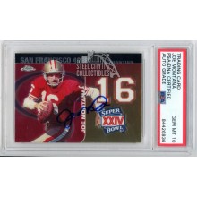 Joe Montana 2008 Topps Chrome NFL Dynasties Autograph Card #DYNC-JM PSA/DNA 10