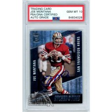Joe Montana 2016 Panini Donruss Elite Etched Autograph Card #ET-JM PSA/DNA 10