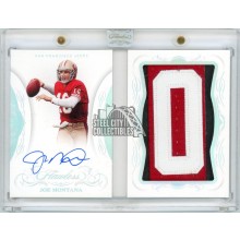 Joe Montana 2019 Panini Flawless Veteran Letter Patch Auto Booklet 2/7