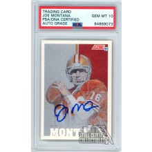 Joe Montana 1991 Score Team MVP Autograph Card #620 PSA/DNA 10