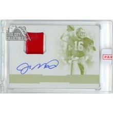 Joe Montana 2018 Panini National Treasures Patch Autograph Printing Plate Card #MTS-JMO 1/1