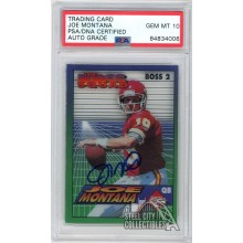 Joe Montana 1994 Collector's Edge The Boss Squad Autograph Card PSA/DNA 10