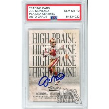 Joe Montana 2018 Panini Classics High Praise Autograph Card #6 PSA/DNA 10