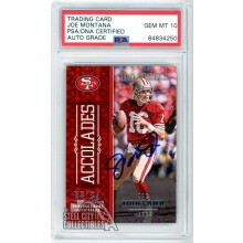 Joe Montana 2016 Panini Accolades Autograph Card #9 PSA/DNA 10