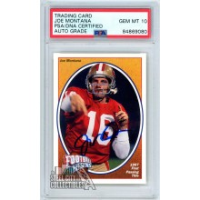 Joe Montana 1991 Upper Deck Football Heroes Autograph Card 4 Of 9 PSA/DNA 10