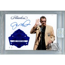 Joe Montana 2017 Panini Flawless Hall Of Fame Sapphire Autograph Card #HF-JM 3/3