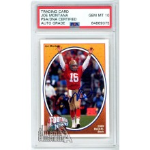 Joe Montana 1991 Upper Deck Football Heroes Autograph Card 7 Of 9 PSA/DNA 10